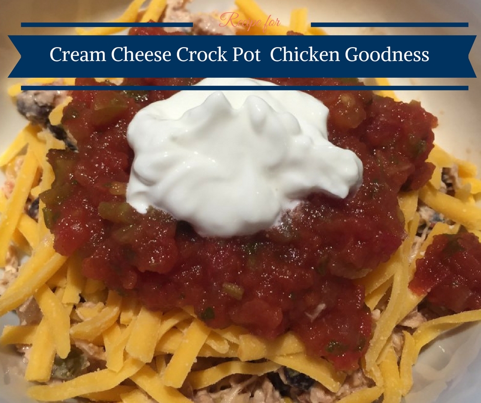Recipe for Cream Cheese Crock Pot Chicken Goodness by Happy Family Blog