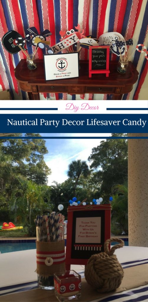 Nautical party decor, nautical party decorations, diy nautical party decorations, nautical theme party decor, nautical theme party decorating ideas