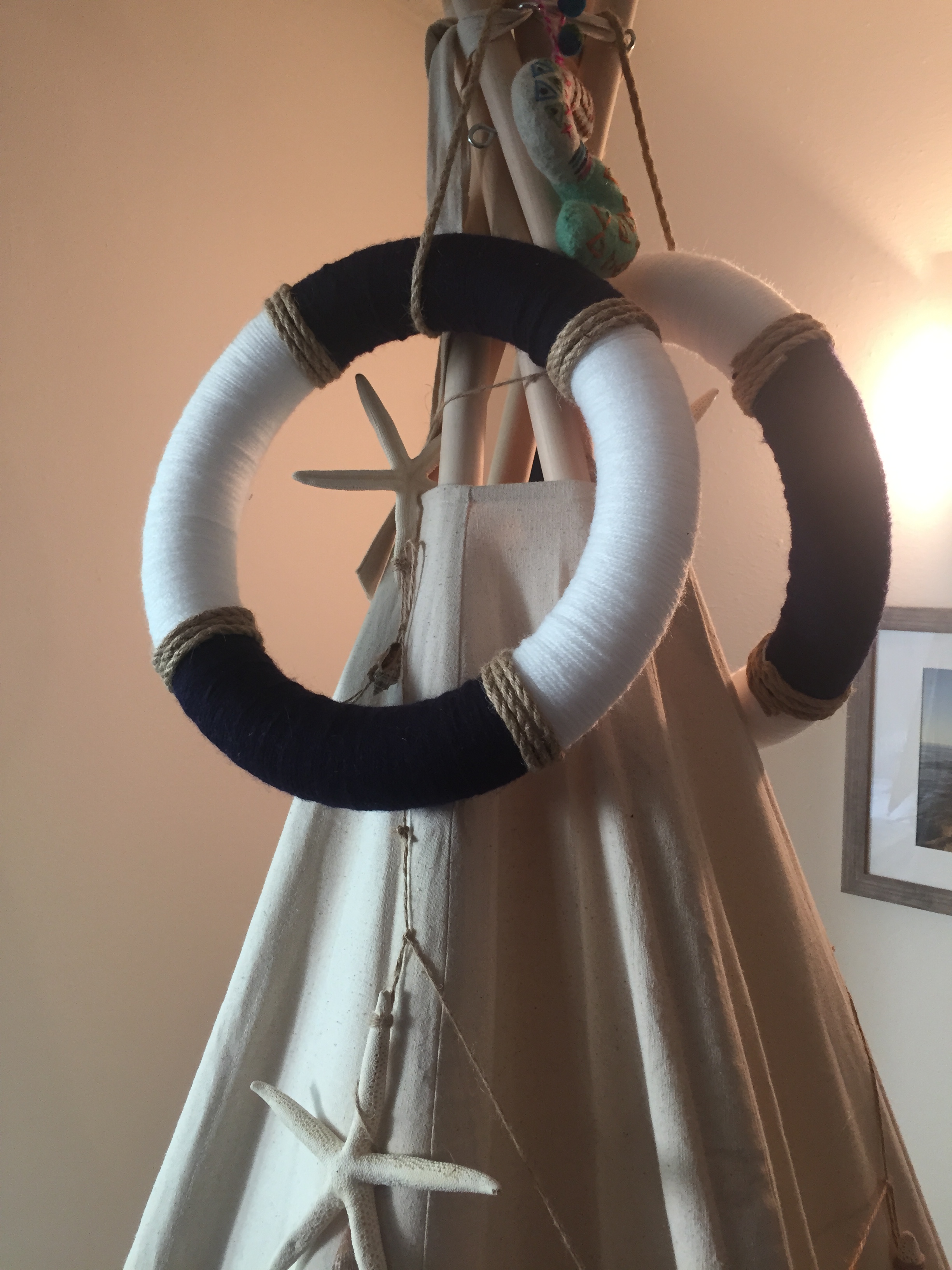 DIY Tutorial: Nautical Yarn Wreath for a Nautical Birthday Party