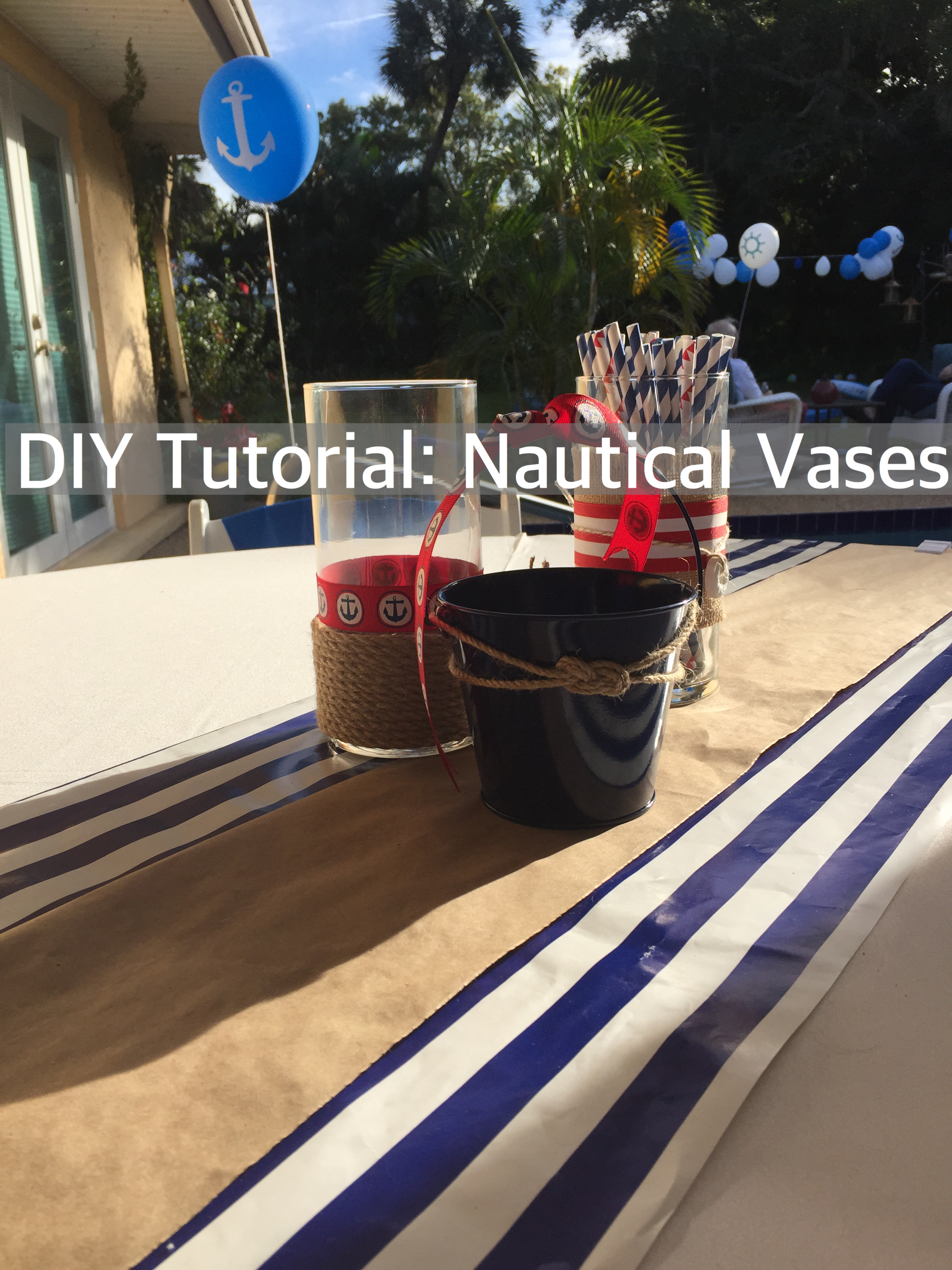 DIY Tutorial: Nautical Vase