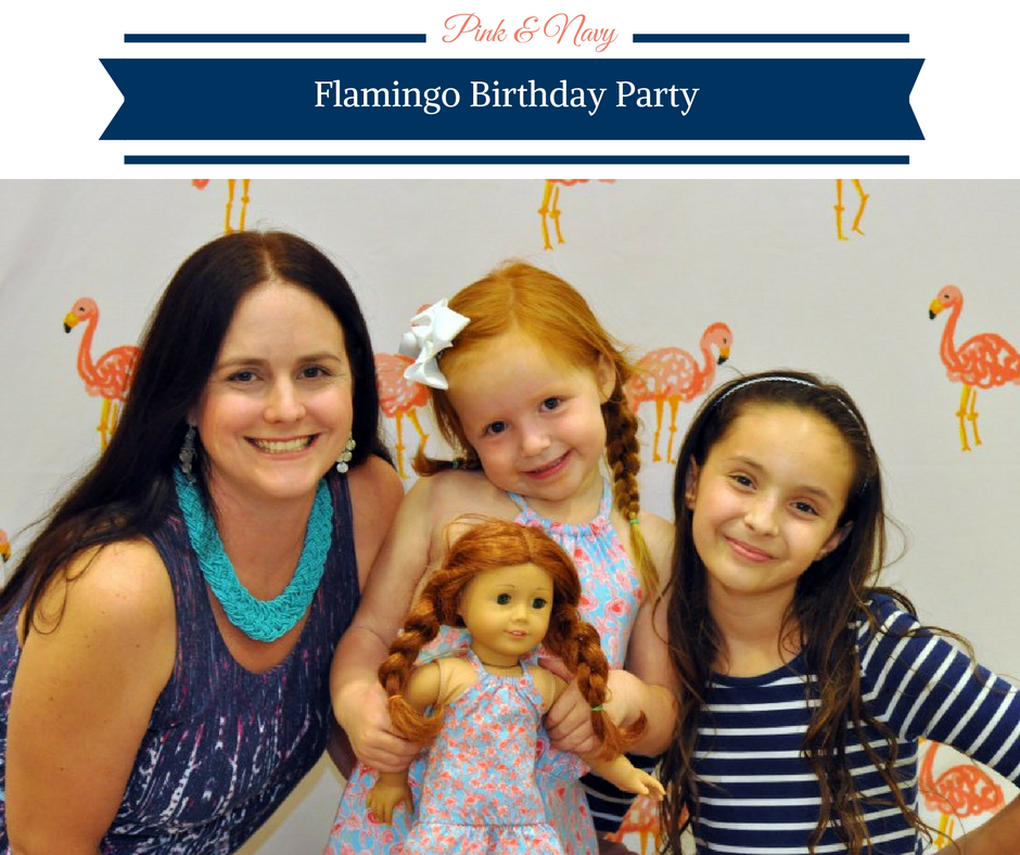 Pink and Navy Flamingo Birthday Party by Happy Family Blog