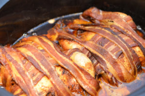 Easy Bacon Wrapped Cornish Hens in Crock Pot