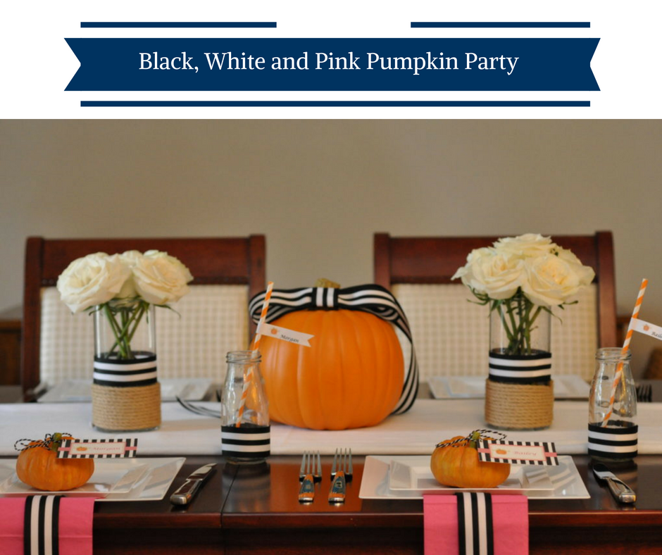 Black, White and Pink Pumpkin Party by Happy Family Blog