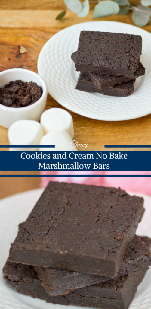 Chewy Cookies and Cream No Bake Marshmallow Bars by Happy Family Blog