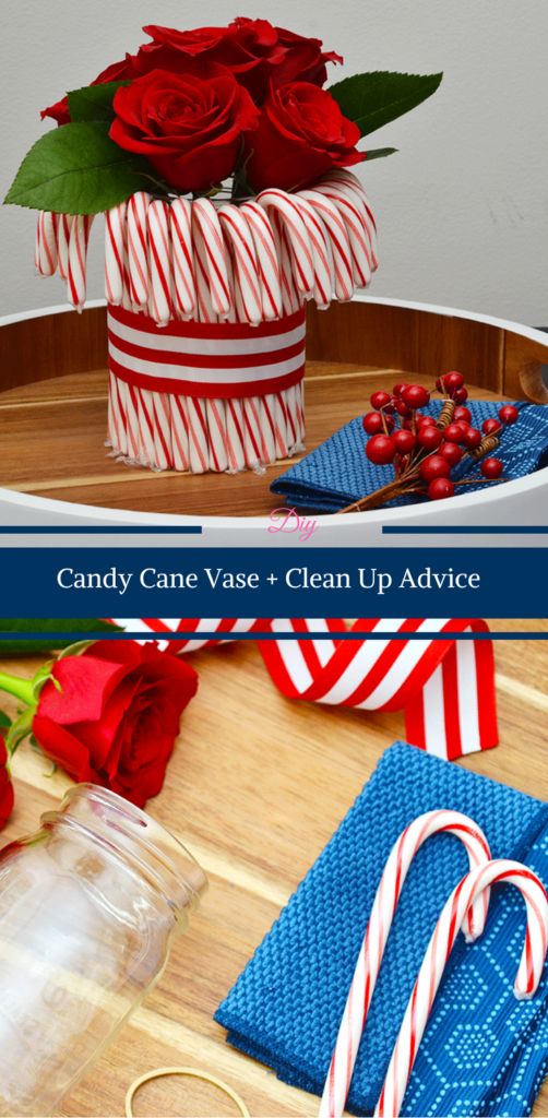 DIY Candy Cane Vase + Clean Up Advice by Happy Family Blog