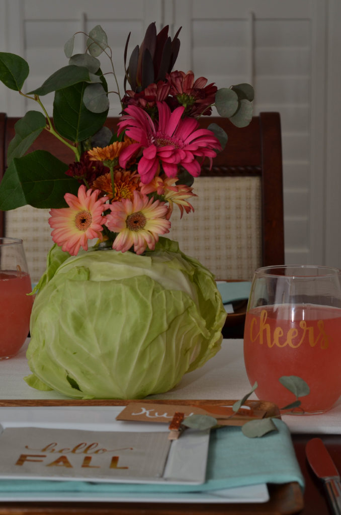 DIY Cabbage Centerpiece by Happy Family Blog