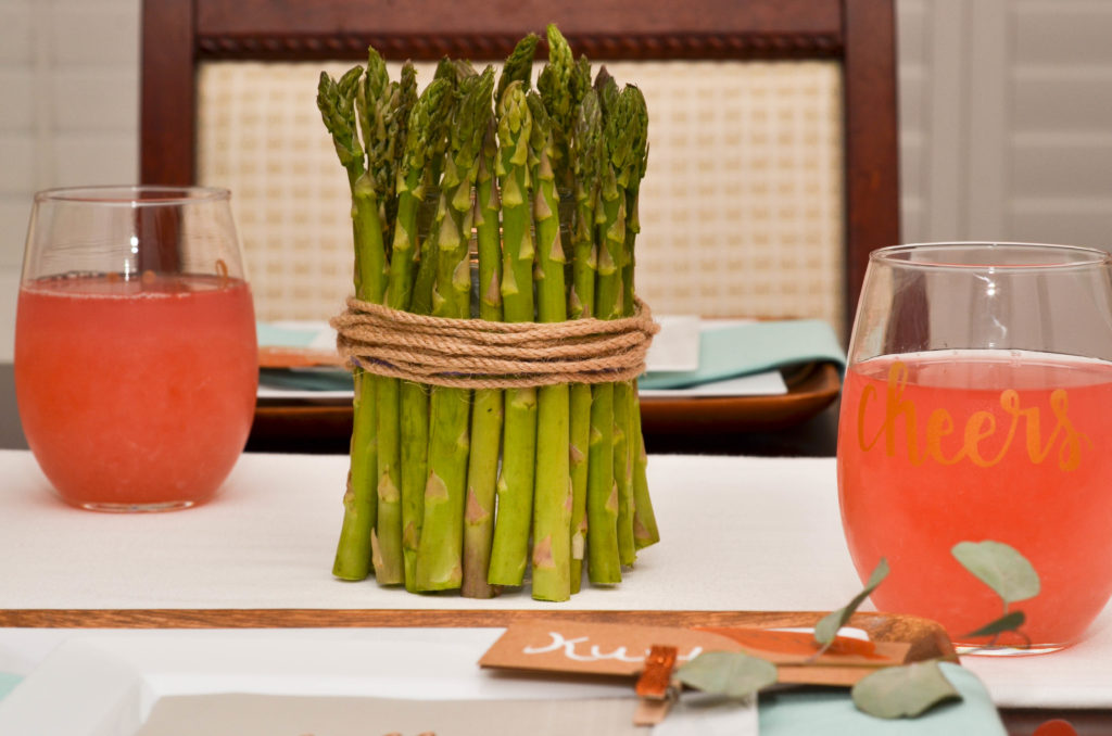 DIY Asparagus Candle for Meatless Monday with MorningStar by Happy Family Blog, Candle Centerpieces