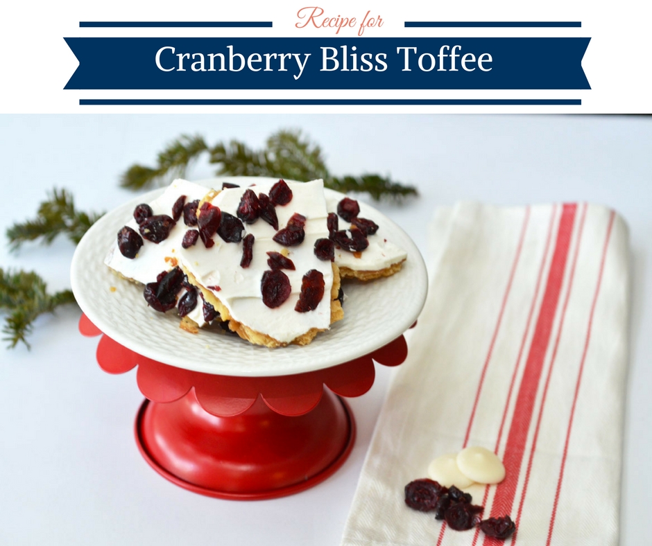 Recipe for Cranberry Bliss Toffee by Happy Family Blog 