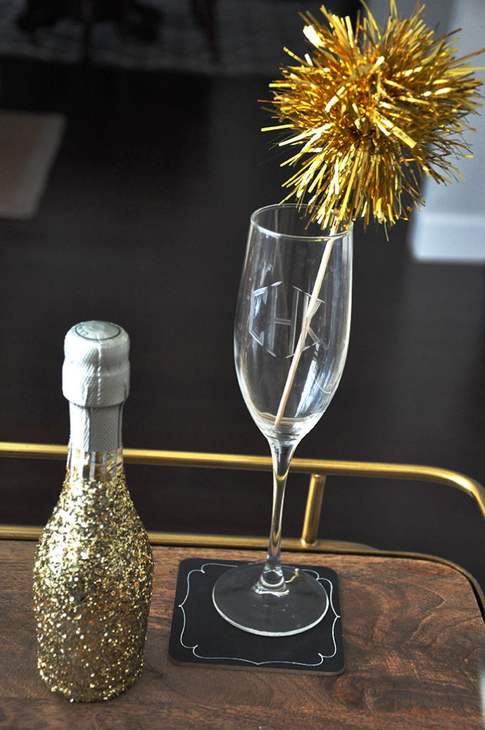 New Year's Eve Bar Cart by Happy Family Blog