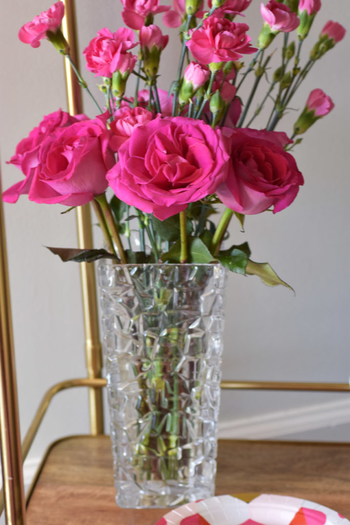 3 Steps to create a Valentine's Day Bar Cart by Happy Family Blog