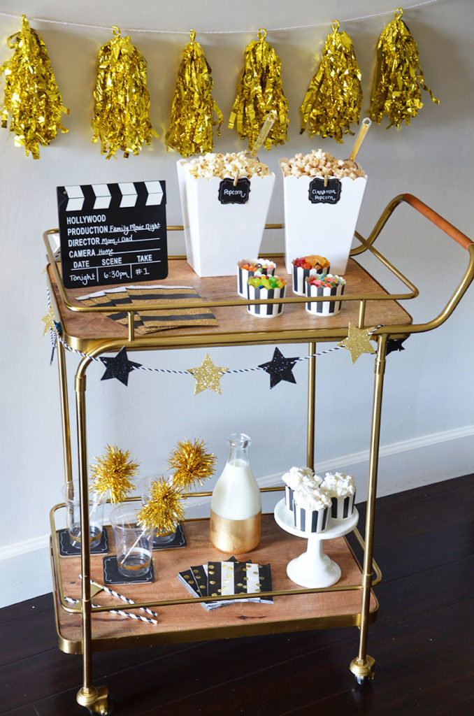 Popcorn and Candy Bar for Family Movie Night by Happy Family Blog