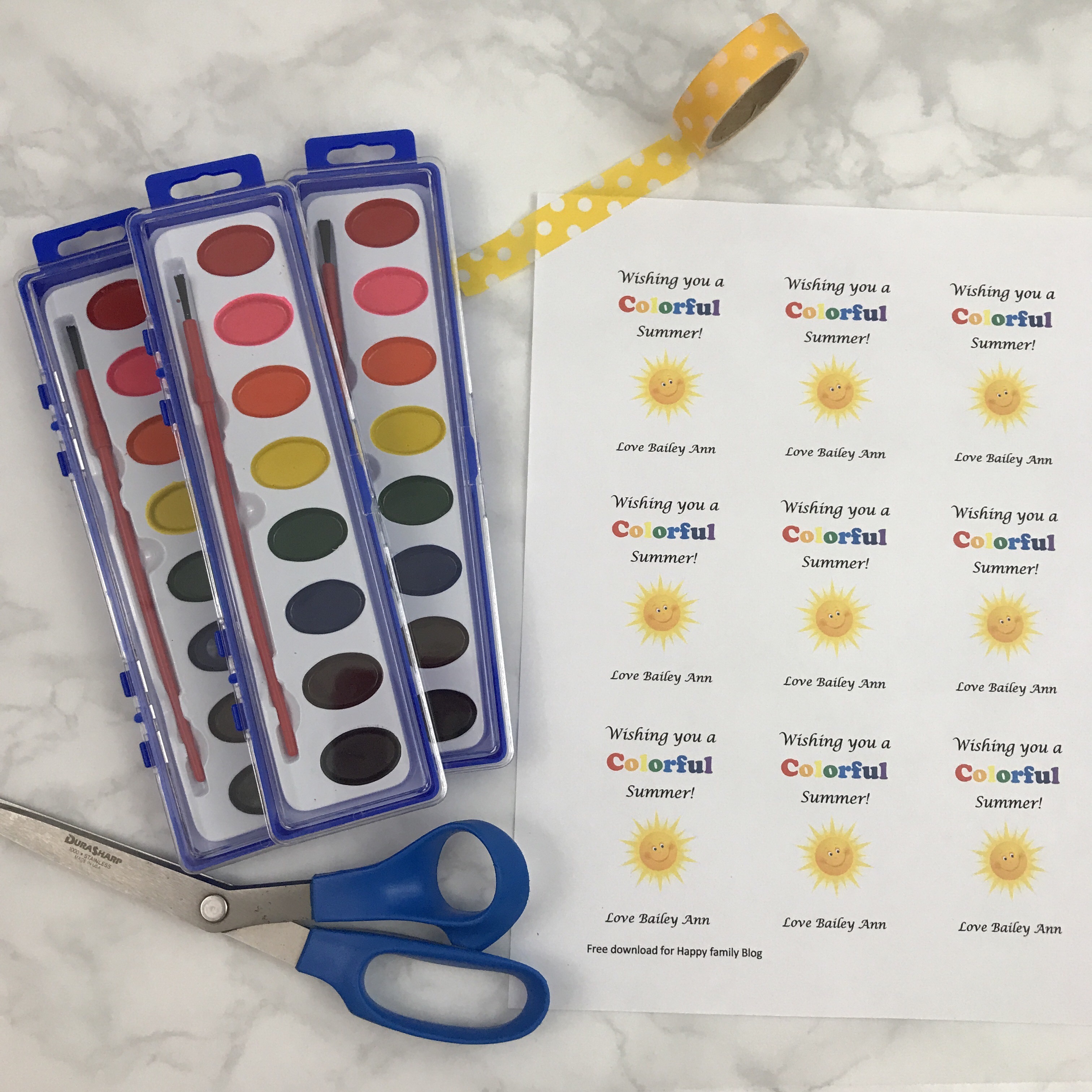 Colorful End of the School Year Gifts + Free Printable by Happy Family Blog