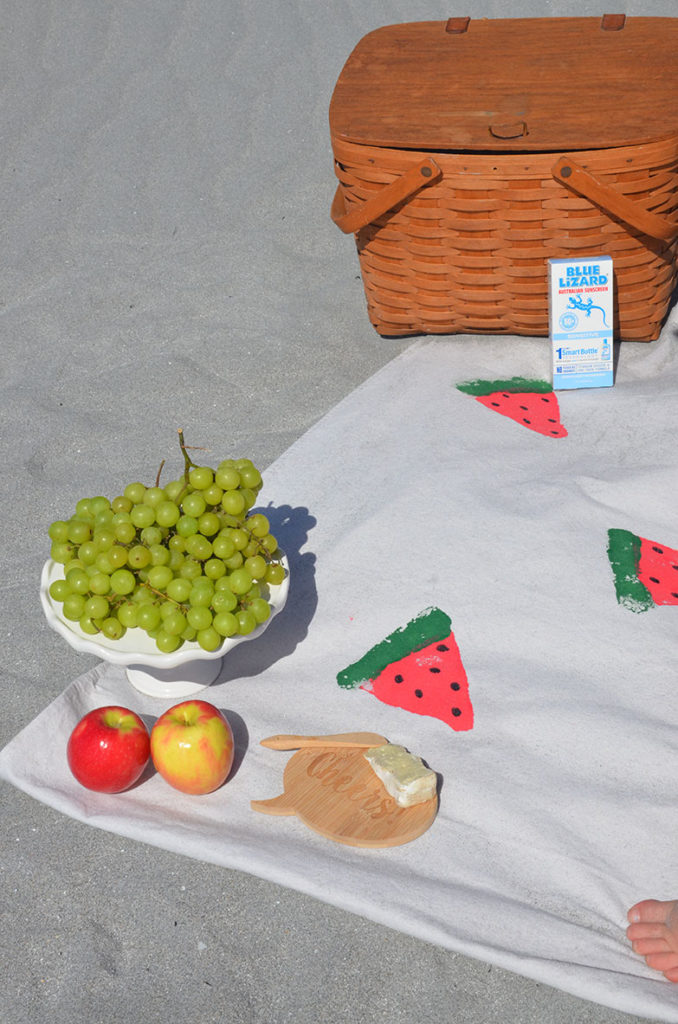 DIY Watermelon Picnic Blanket by Happy Family Blog