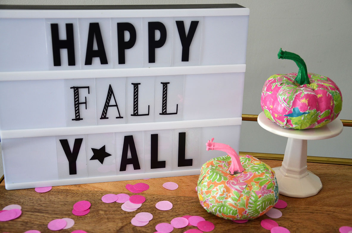 DIY Preppy Pumpkins by Happy Family Blog