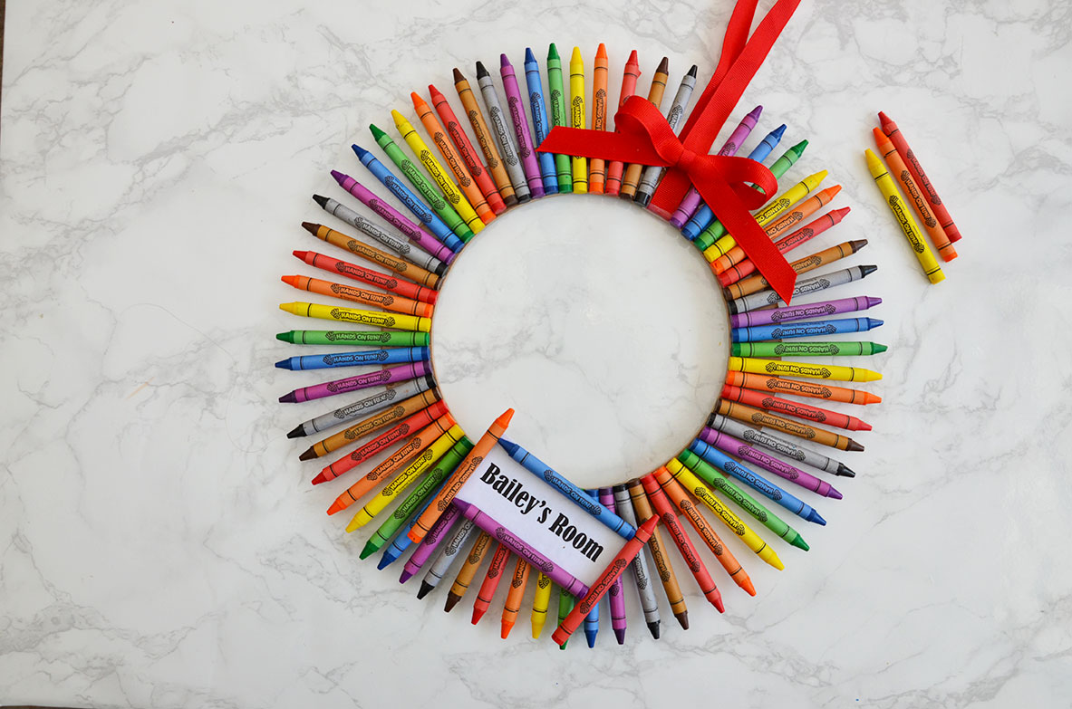 DIY Crayon Wreath by Happy Family Blog