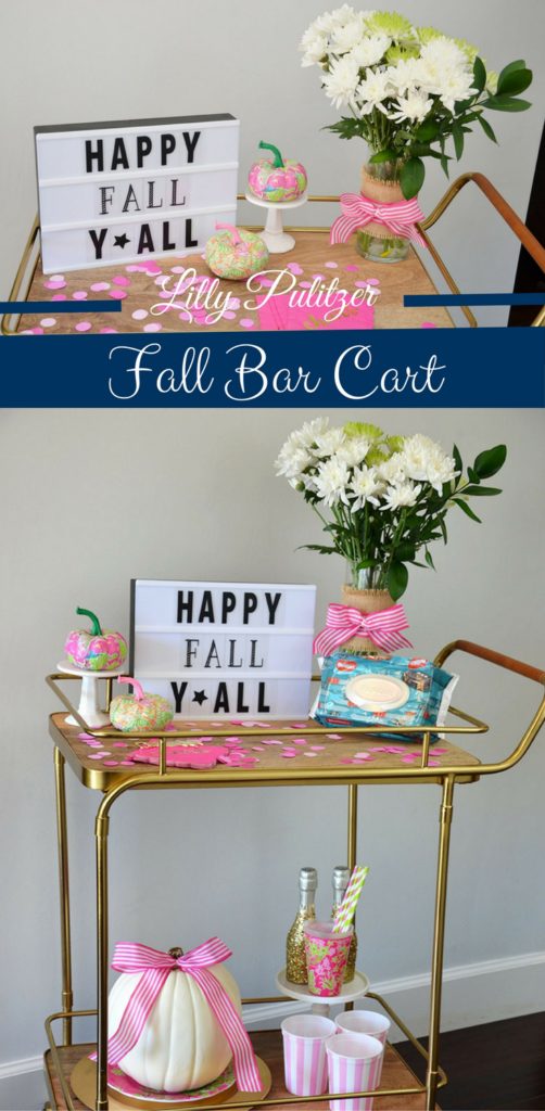 Fall Bar Car, Lilly Pulitzer Fall, Pink and green fall party