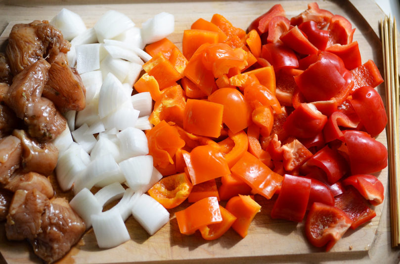 Recipe for Chicken Kebabs with Honey Balsamic Soy Sauce • Happy Family Blog