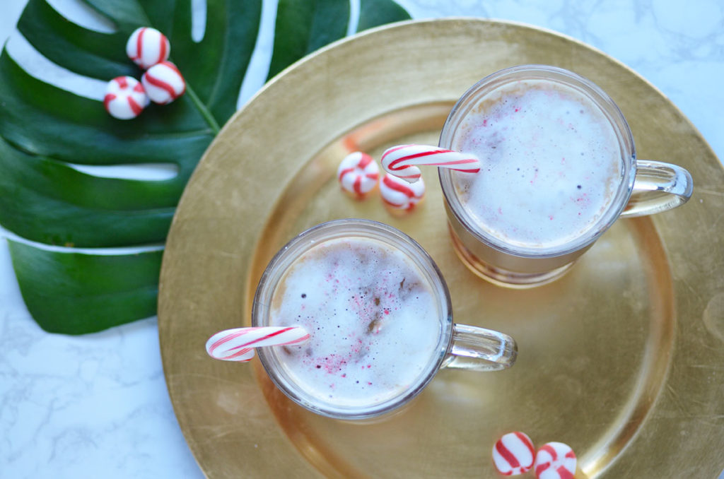 peppermint latte, peppermint latte recipe, latte without machine, how to make peppermint syrup for coffee, how to make a latte without an espresso machine, how to make peppermint syrup for lattes, latte recipe without machine