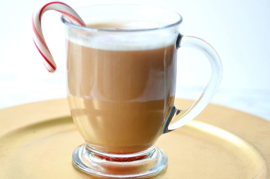 peppermint latte, peppermint latte recipe, latte without machine, how to make peppermint syrup for coffee, how to make a latte without an espresso machine, how to make peppermint syrup for lattes, latte recipe without machine