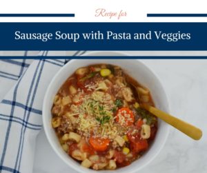 sausage soup, soup with sausage, easy yummy soup, crockpot soup, crockpot sausage soup, sausage soup with pasta and vegetables