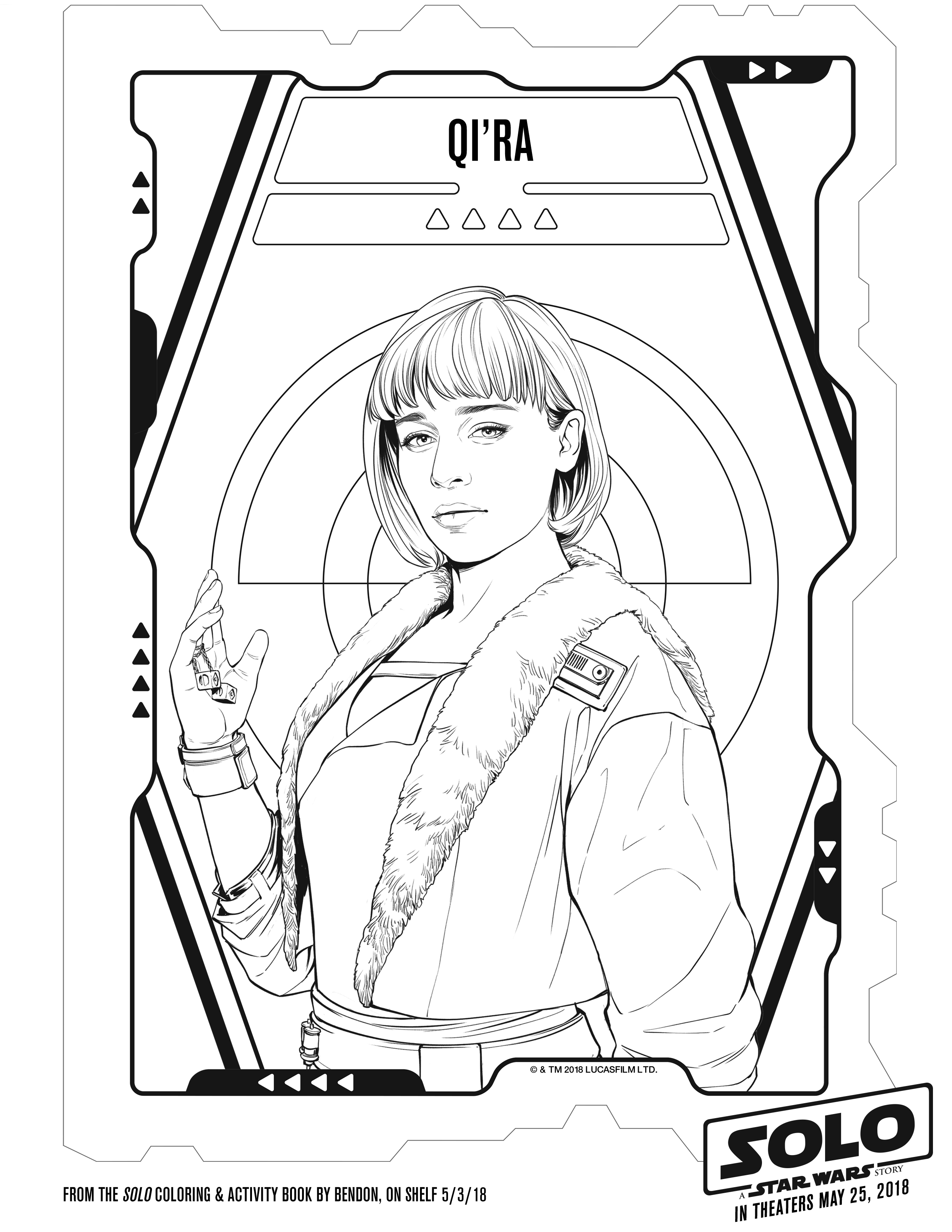 Qi'ra Hans Solo Free Printable Solo: A Star Wars Story Coloring Pages