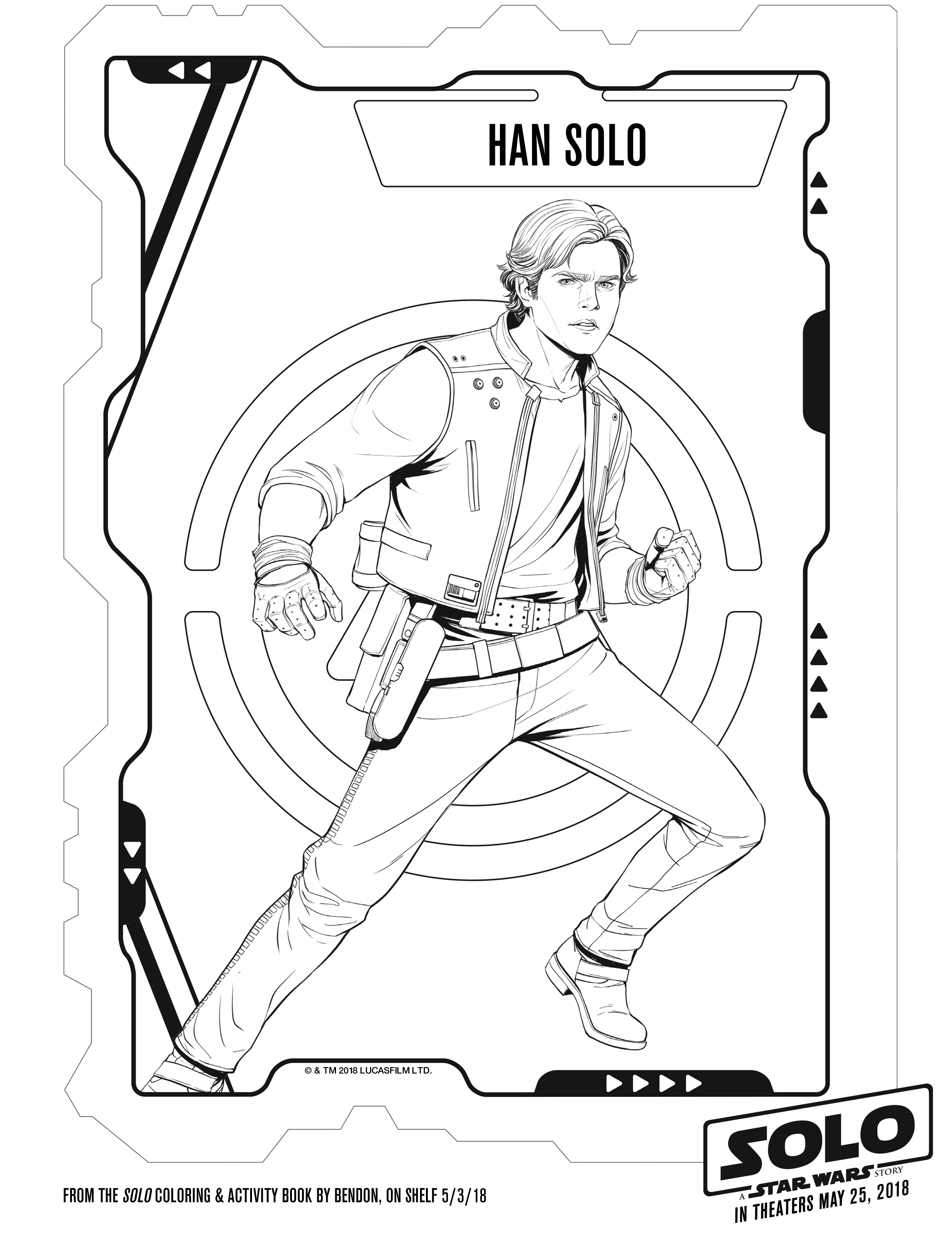 Hans Solo Free Printable Solo: A Star Wars Story Coloring Pages and Activities
