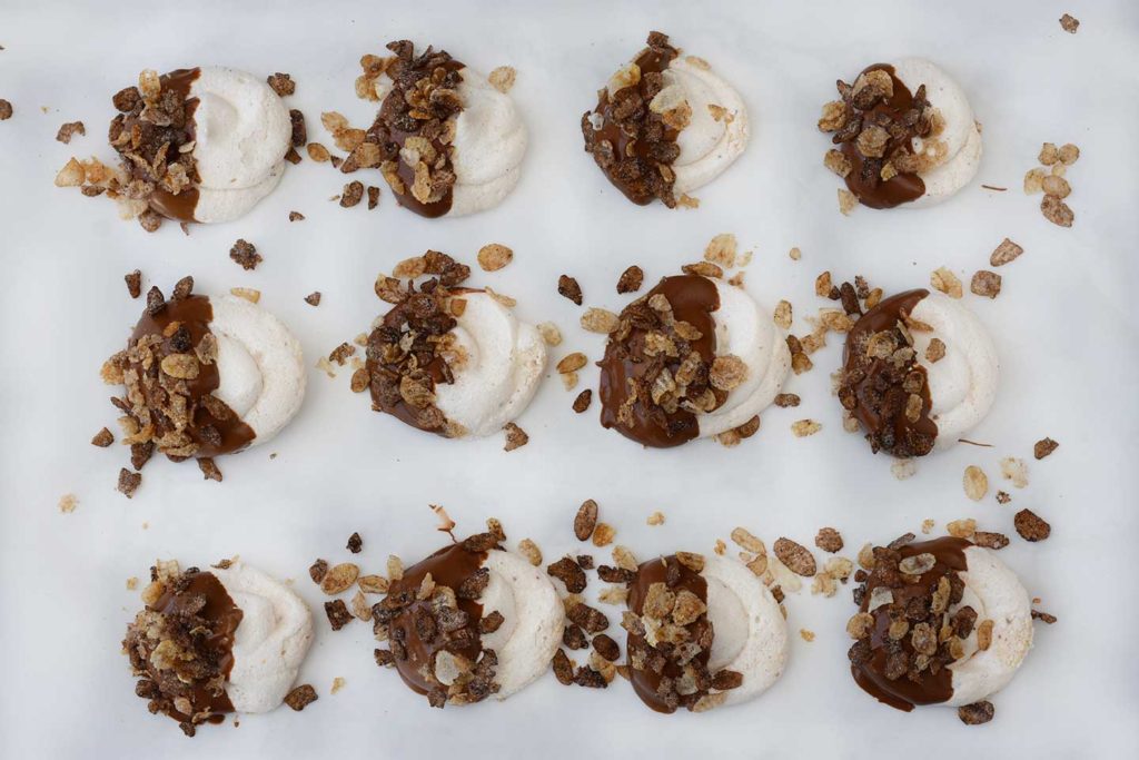 Peanut Butter Meringues Dipped in Chocolate • Happy Family Blog