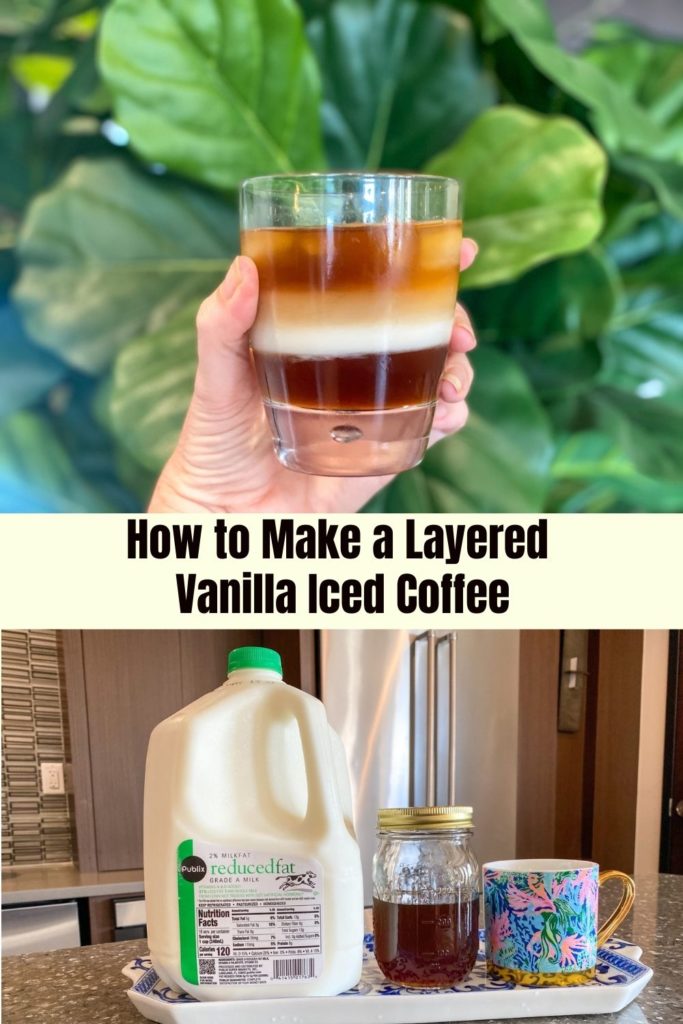How to make a layered vanilla ice coffee