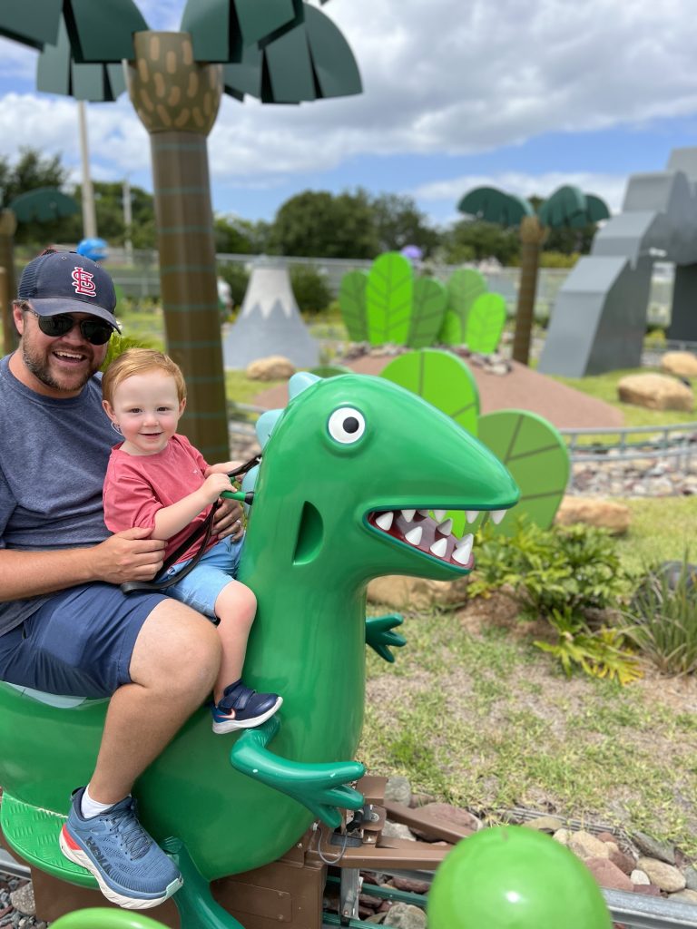 Grampy Rabbit's Dinosaur Adventure at the world's first peppa pig theme park