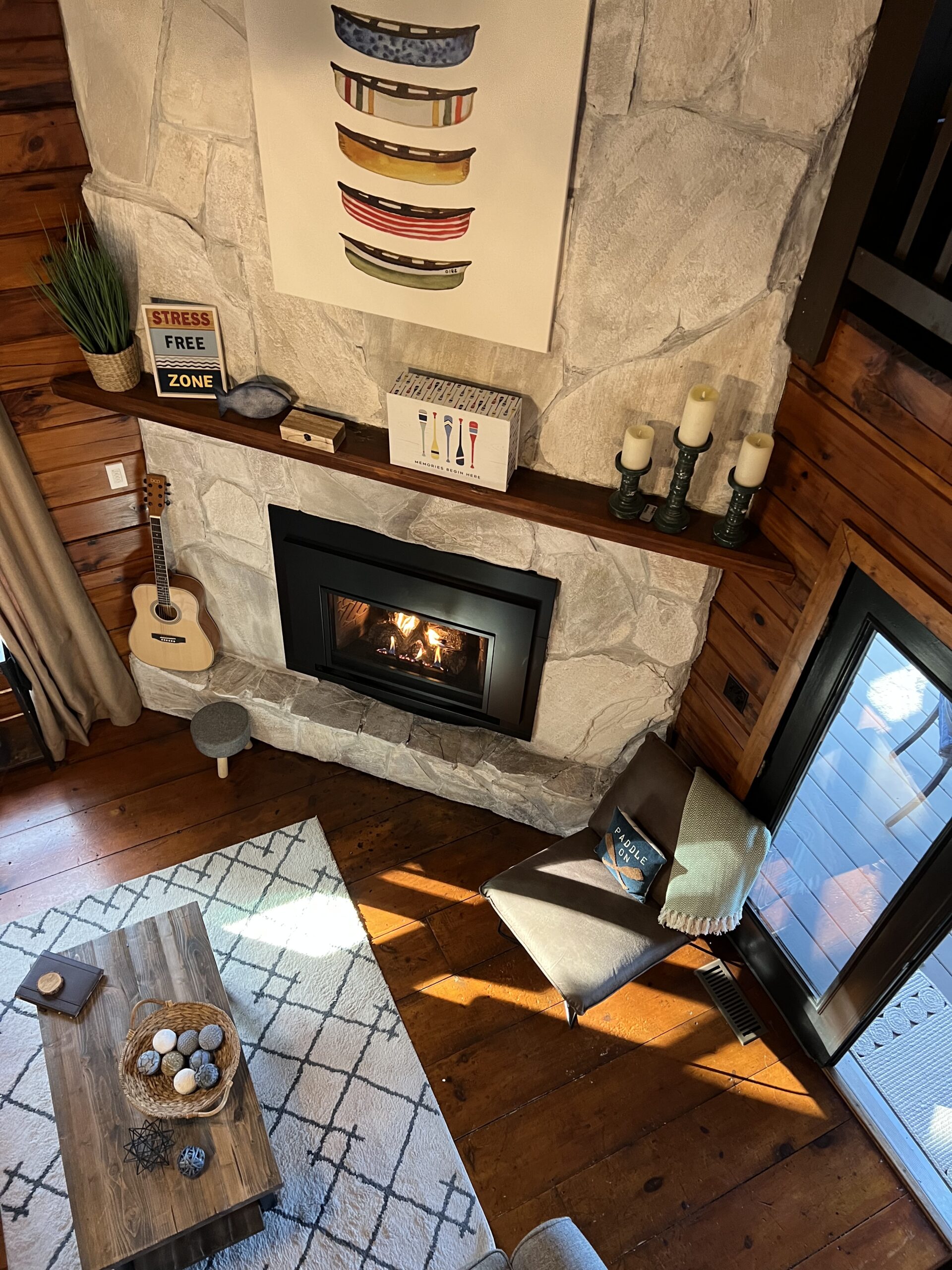 Mountain Paddle Retreat fireplace