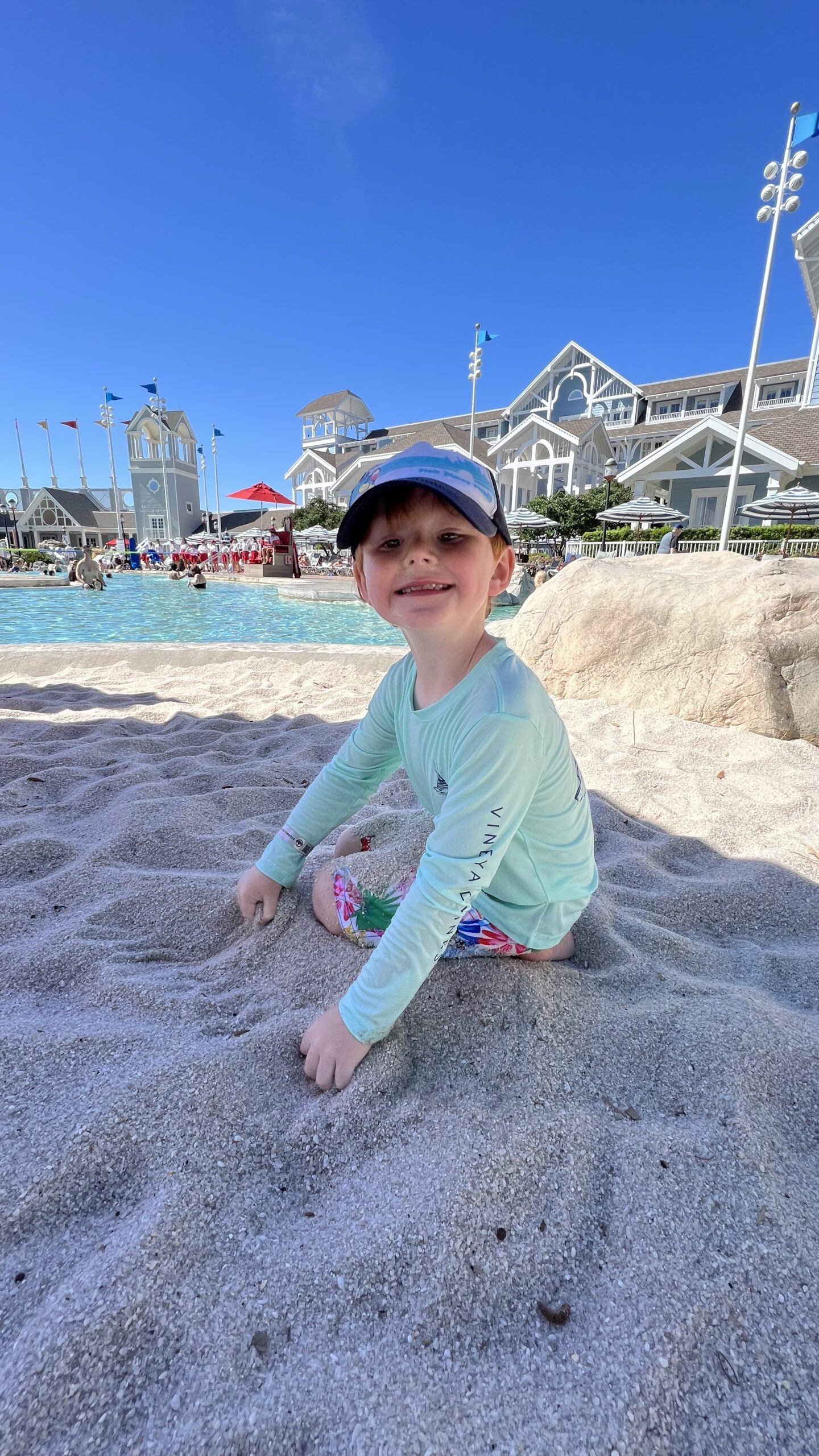 Disney's Yacht Club Resort sand bottom pool